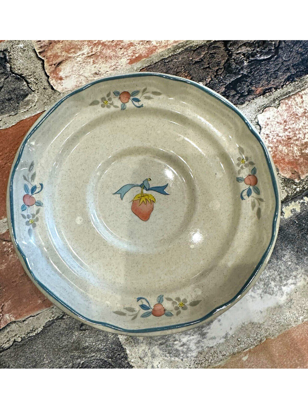 Vintage International China Marmalade Strawberry Saucer 7” Stoneware Japan